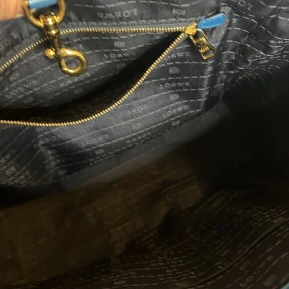 Loewe Calfskin Tote Bag Blue - Picture 4 of 7